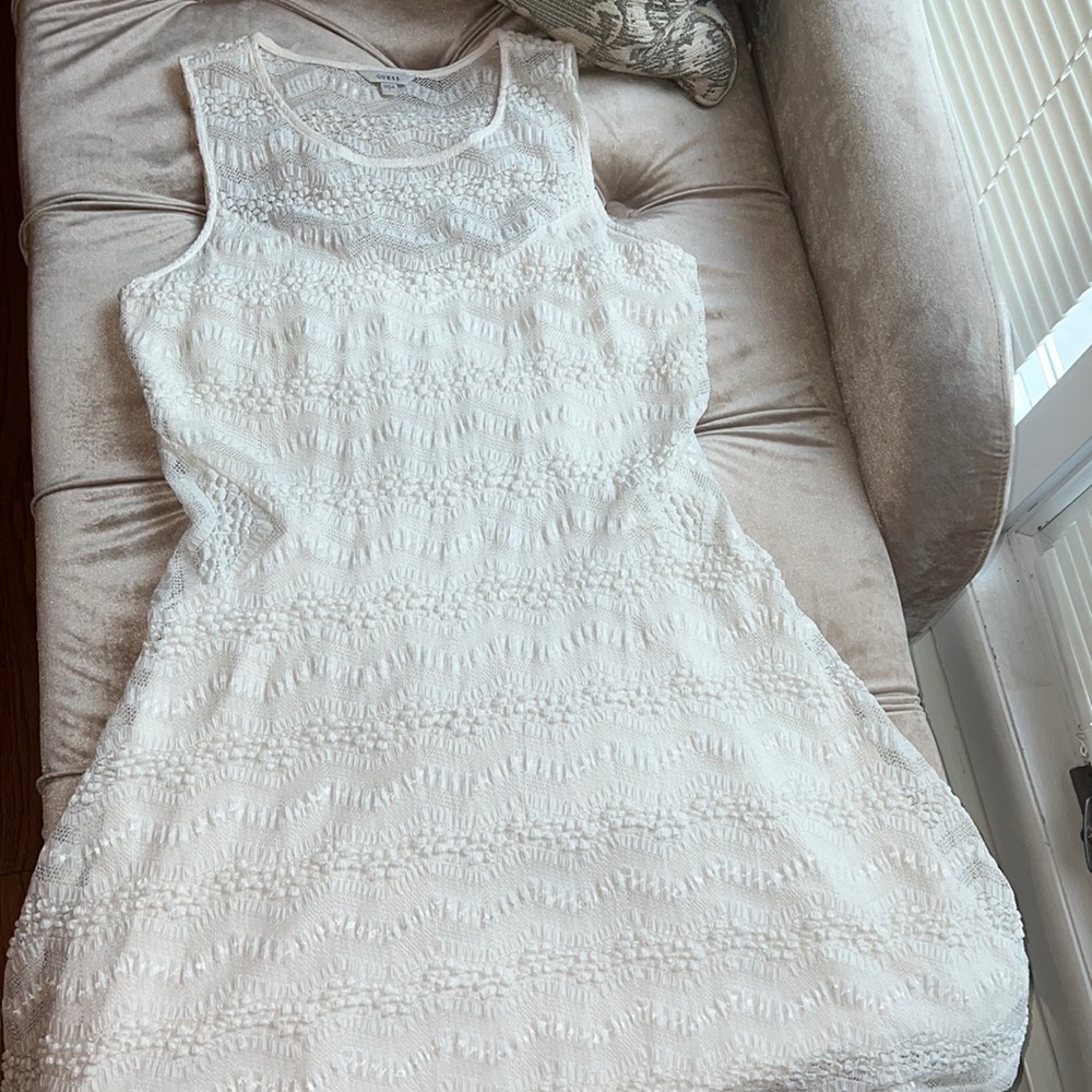 White lace guess dress